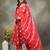 red cotton maternity kurta set with tie dye doriya dupatta set