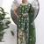 green cotton sleeveless kurta palazoo dupatta set
