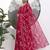 red floral straight silk blend sleeveslss kurta palazoo dupatta set