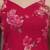 red floral straight silk blend sleeveslss kurta palazoo dupatta set