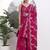 hot pink silk blend a-line kurta palazoo set