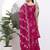 hot pink silk blend a-line kurta palazoo set