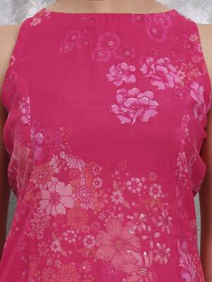 pink silk blend boat neck a-line kurta palazzo set 4