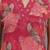 red floral print sequins work cotton straight kurta trouser with dupatta set