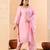 slik blend pink straight plus size kurta dupatta pant set cotton lining kurta