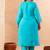 slik blend sea green straight plus size kurta dupatta pant set cotton lining kurta