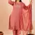 mauve slik blend straight plus size kurta dupatta pant set cotton lining kurta