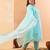 sky blue slik blend straight plus size kurta dupatta pant set cotton lining kurta