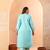 sky blue slik blend straight plus size kurta dupatta pant set cotton lining kurta