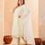 cream slik blend straight plus size kurta dupatta pant set cotton lining kurta