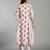pink block print handcrafted cotton flared kurta set