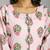 pink block print handcrafted cotton flared kurta set