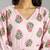 Yufta light pink block print cotton a-line maternity kurta trouser dupatta set