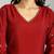 red roman silk zari work a-line kurta trouser dupatta set