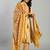 Yufta mustard and cream ethnic motifs cotton a-line kurta trouser dupatta set
