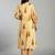 Yufta mustard and cream ethnic motifs cotton a-line kurta trouser dupatta set