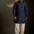 Blue plain chanderi kurta pajama