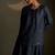 Blue embroidered chanderi co ord set