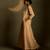 Beige embroidered chanderi co ord set
