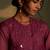 Magenta embroidered chanderi kurta set