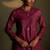 Magenta embroidered chanderi kurta set