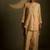 Beige embroidered chanderi kurta set