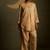 Beige embroidered chanderi kurta set
