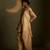 Beige embroidered chanderi kurta set