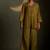 Olive embroidered chanderi kurta set
