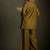 Olive embroidered chanderi kurta set