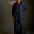 Blue embroidered chanderi kurta set