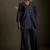 Blue embroidered chanderi kurta set