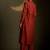 Red embroidered chanderi kurta set