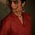 Red embroidered chanderi kurta set