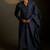 Blue embroidered chanderi kurta set