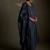 Blue embroidered chanderi kurta set
