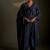 Blue embroidered chanderi kurta set