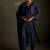 Blue embroidered chanderi kurta set
