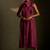 Magenta embroidered chanderi dress