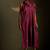 Magenta embroidered chanderi dress