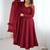 Elegant maroon anarkali set with ruffled dupatta and intricate embroidery