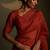 Crimson embroidered chanderi saree