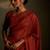 Crimson embroidered chanderi saree