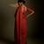 Crimson embroidered chanderi saree