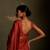 Crimson embroidered chanderi saree