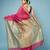 Crimson Red Cotton Blend Saree with Narrow Border
