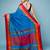 Blue Cotton Blended Saree With Wide Boarder