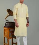 Mens stylish georgette sequins embroidery kurta pyjama
