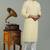 Mens stylish georgette sequins embroidery kurta pyjama