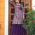 Wine color tapeta silk embroidery work Suit set